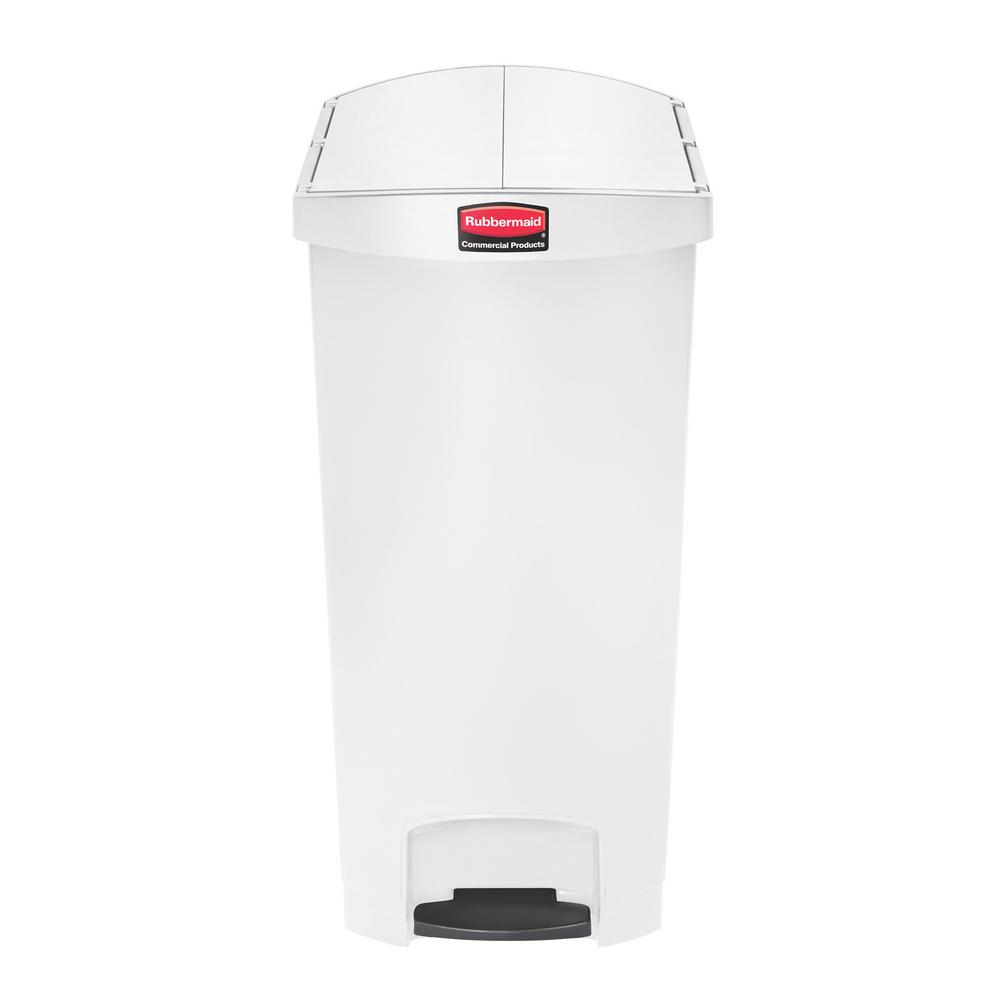 Rubbermaid Commercial Products Slim Jim Step-On 24 Gal. White Plastic End Step... by Rubbermaid Commercial Products