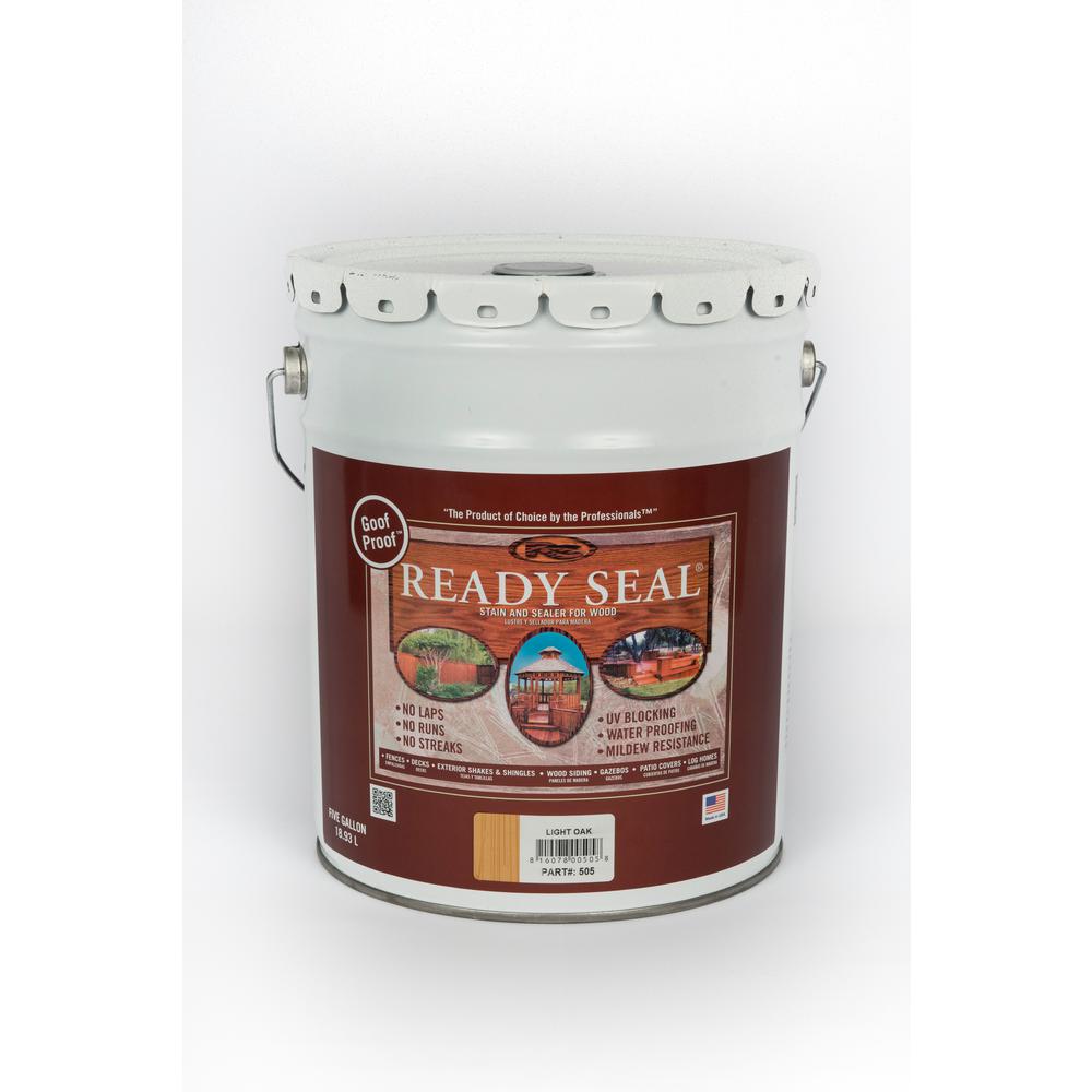 READY SEAL 5 gal. Light Oak Exterior Wood Stain and Sealer-505 - The ...