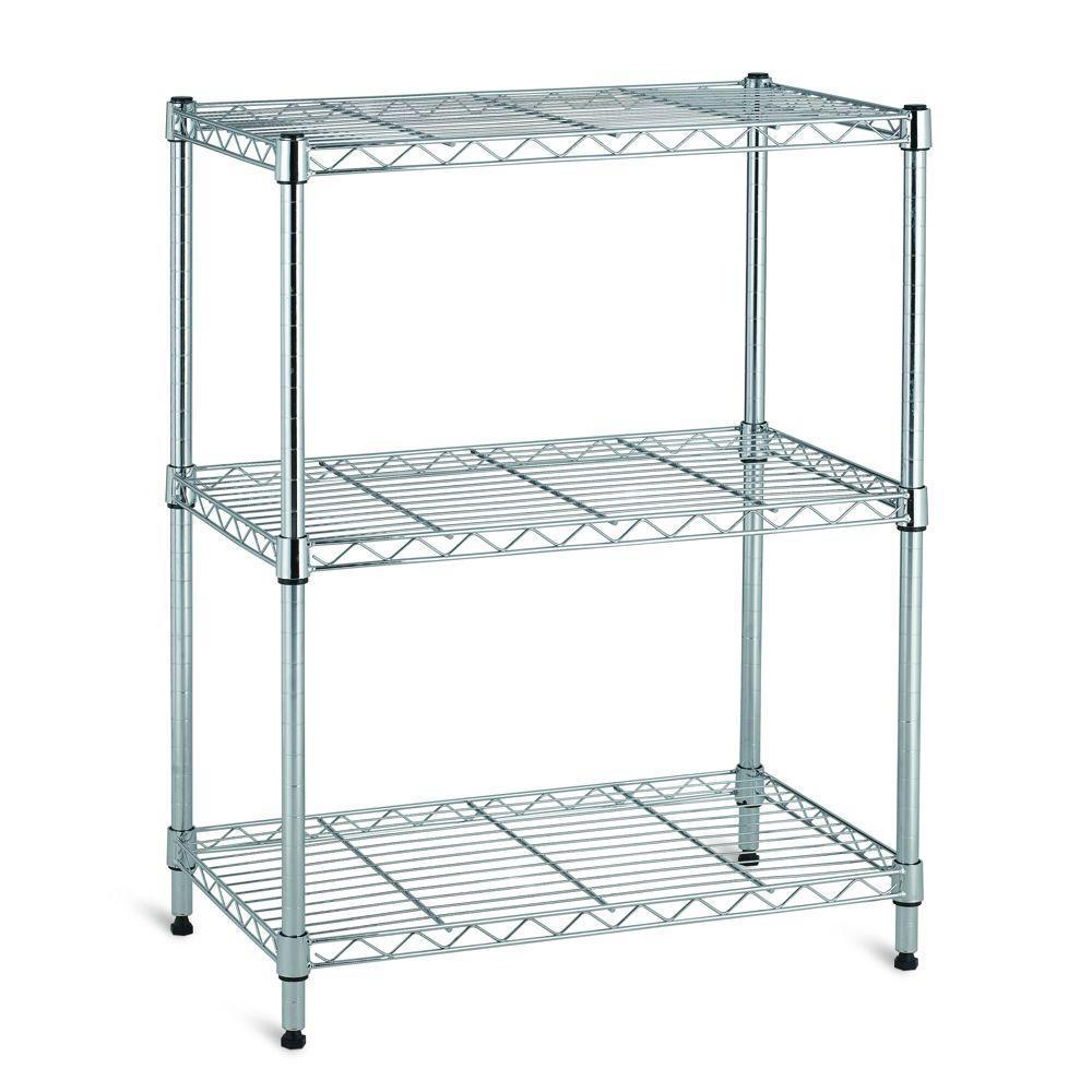 HDX 30 in. H x 23.25 in. W x 13.375 in. D 3 Shelf Steel Shelving Unit