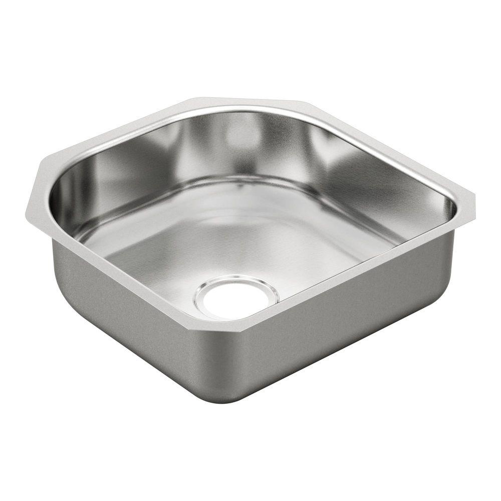 MOEN 1800 Series Undermount Stainless Steel 16 in. Single Bowl Bar Sink