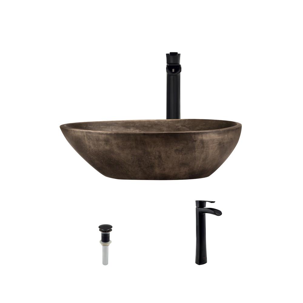 Mr Direct Vessel Sink In Bronze With 731 Faucet And Pop Up Drain Mr Direct Vessel Sink In Bronze With 731 Faucet And Pop Up Drain Antique