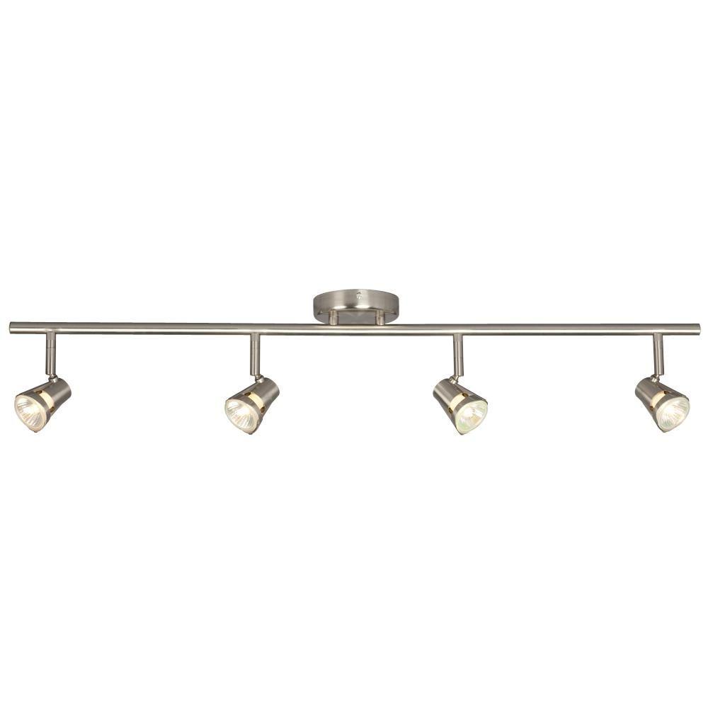 Filament Design Negron 4Light Brushed Nickel Track Lighting with