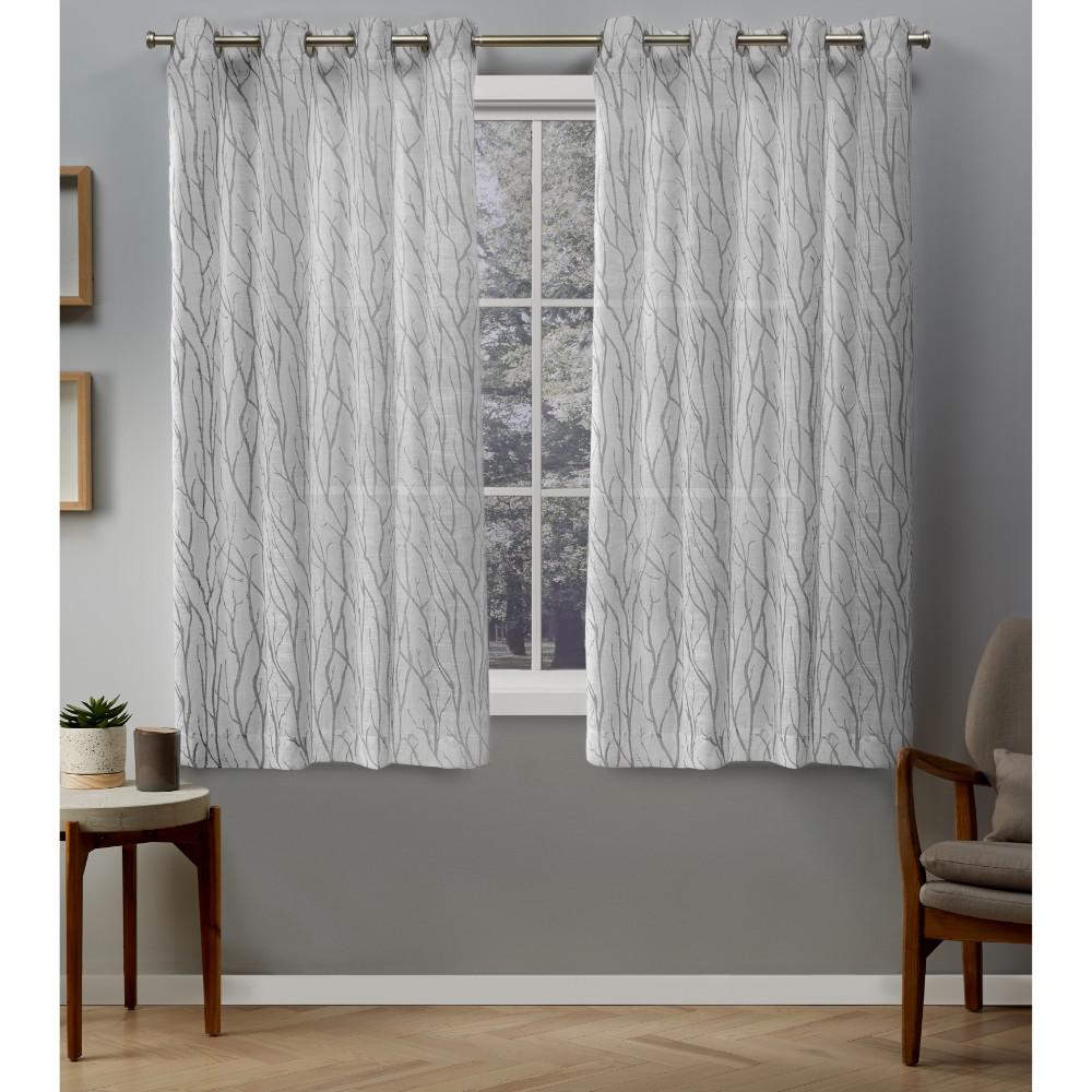 Exclusive Home Curtains Oakdale 54 in. W x 63 in. L Sheer Grommet Top
