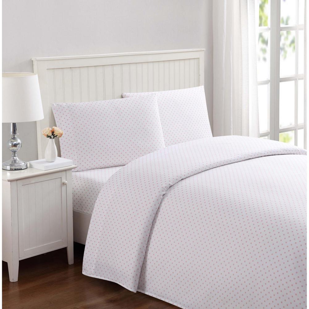Truly Soft Everyday Dot Pink Twin Sheet Set Ss2329pktw 4700 The Truly Soft Everyday Dot Pink Twin Sheet Set