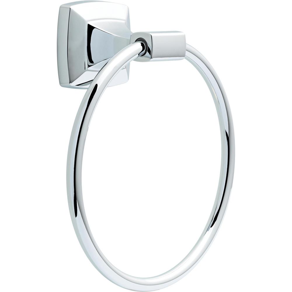 Delta Portwood Towel Ring in Chrome, Polished Chrome