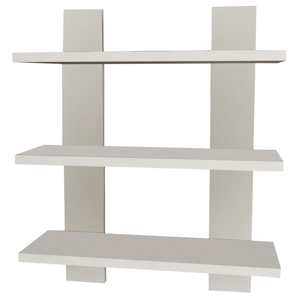 Ada Home Decor Furniture 19.7 3 Tier White Waco Modern Wall Shelf