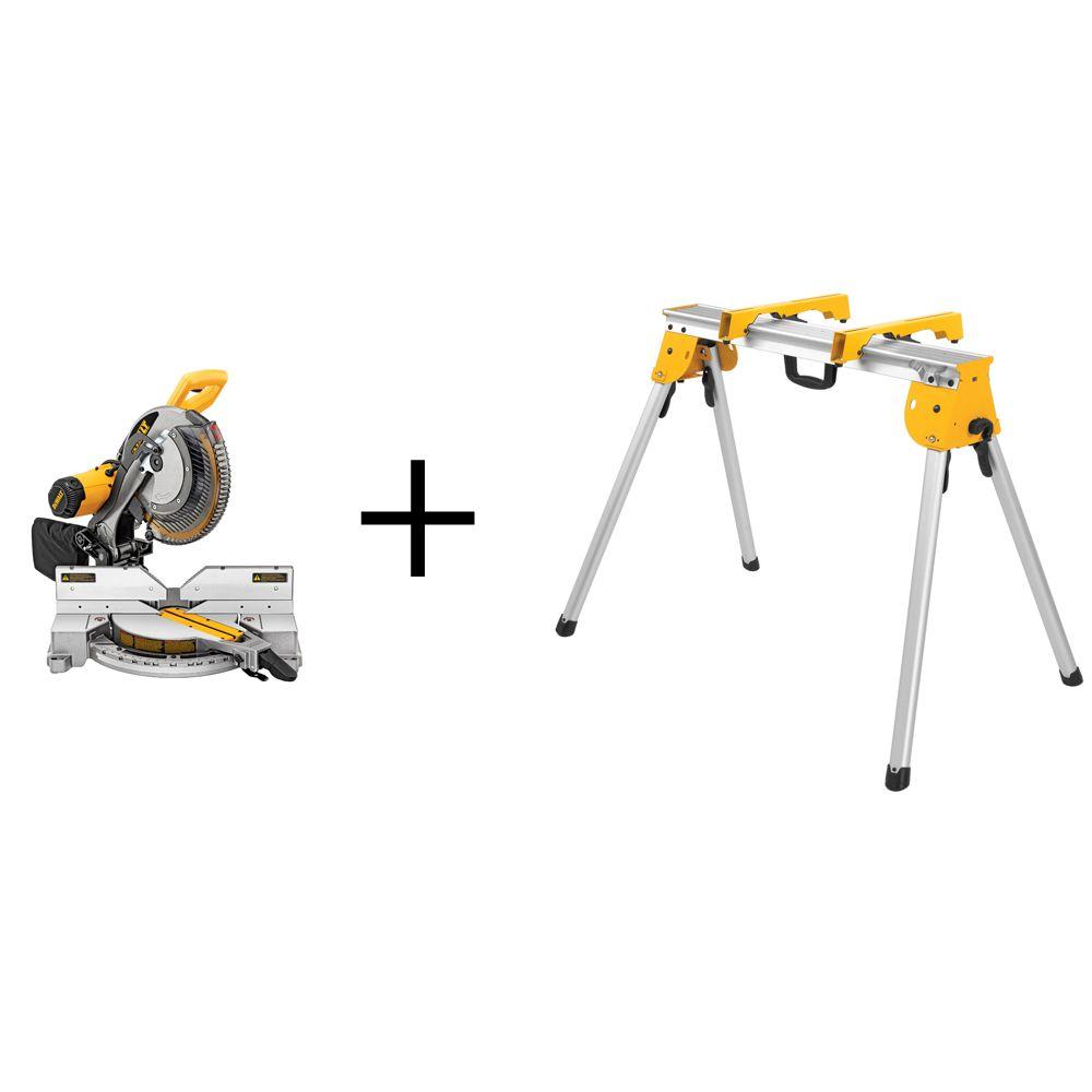 DEWALT 15 Amp 12 in. Double-Bevel Compound Miter Saw with Heavy-Duty