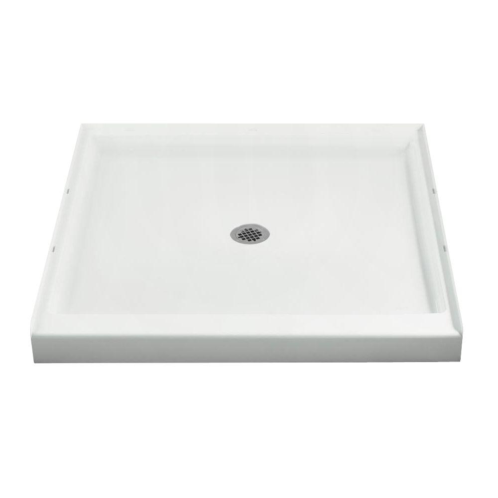 Delta Classic 400 36 in. x 36 in. Single Threshold Shower Base in High Gloss White40054 The