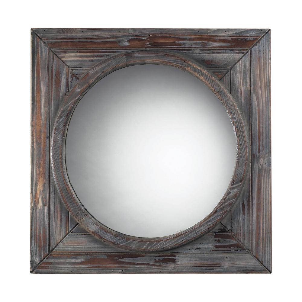 Bronwood 24 In Square Wood Framed Mirror