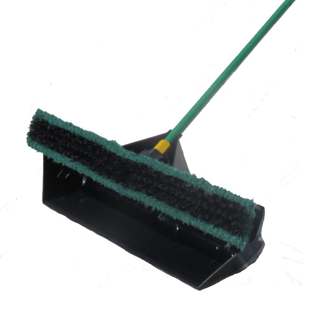 Brovel 24 inch Pre-Attached No Bending Dust Pan and Quickie Bulldozer Push Broom by Brovel