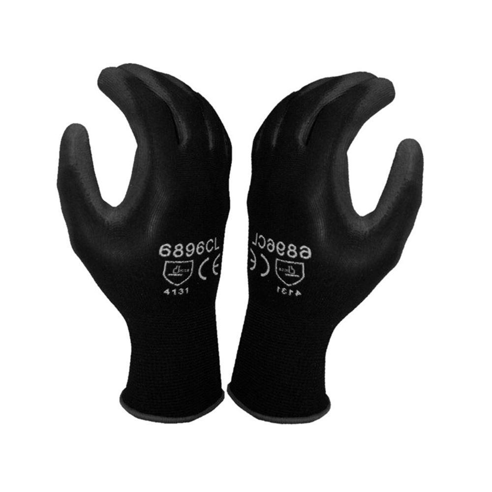 black pu gloves