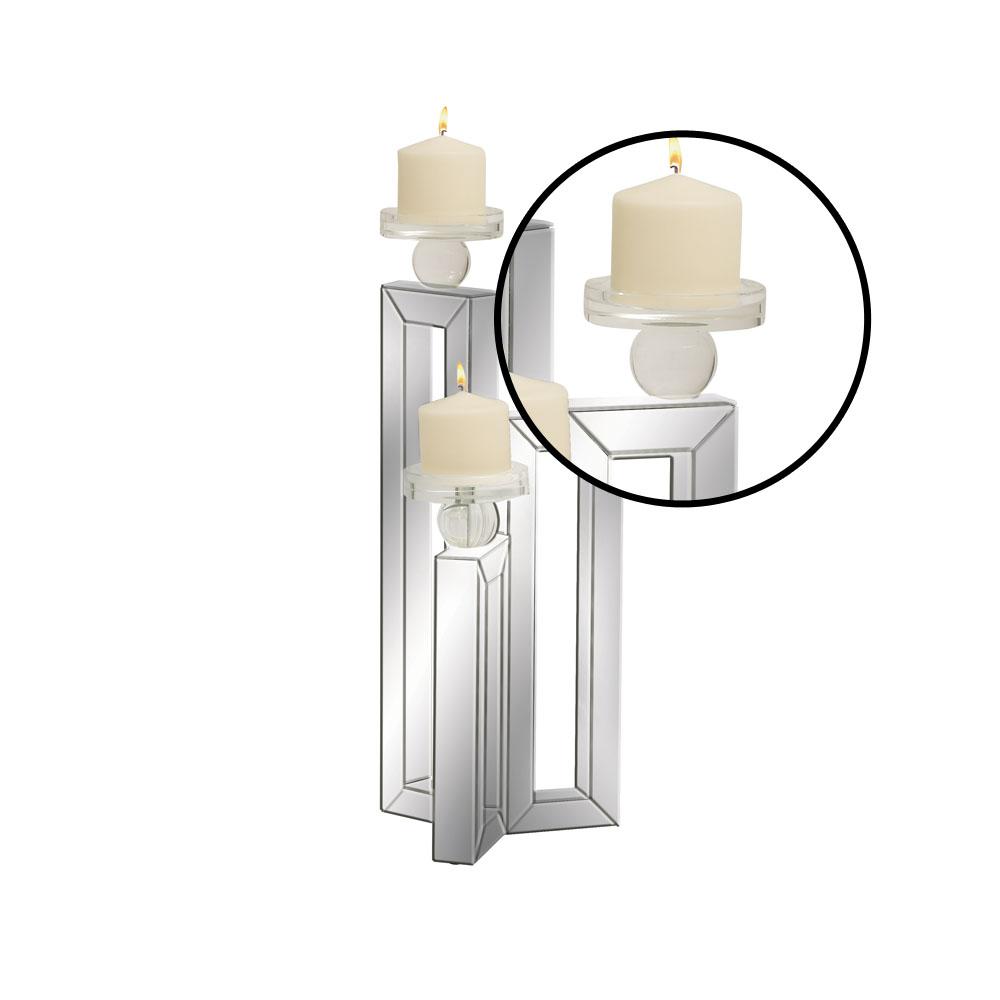 Litton Lane 21 In Clear Gl And Mirror Rectangular 3 Candle Clear Gl And Mirror Rectangular