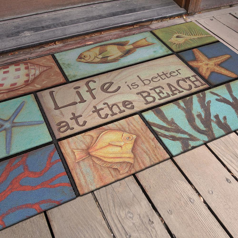 Recycled Rubber Door Mat 18 in. x 30 in.Entry Way Home Indoor/Outdoor