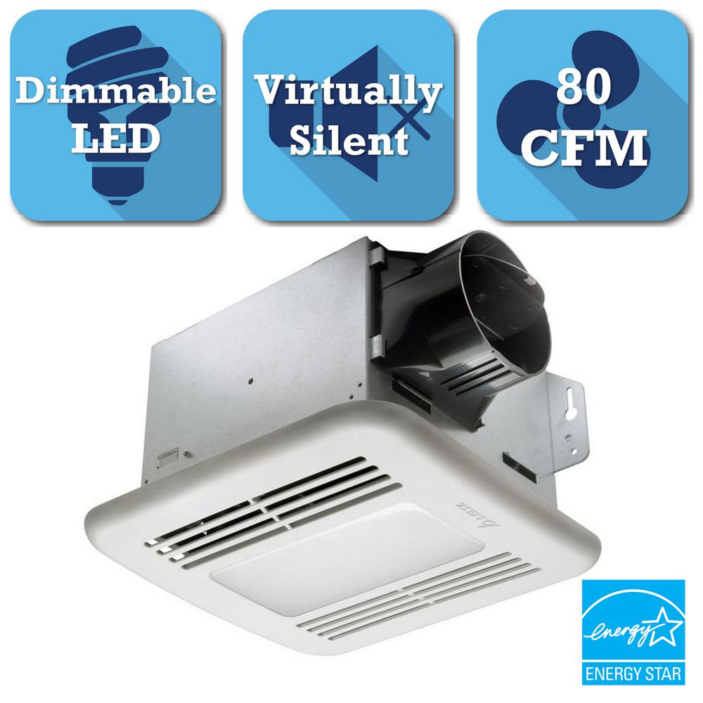 Delta Breez GreenBuilder Series 80 CFM Ceiling Exhaust Bath Fan with LED Light by Delta Breez