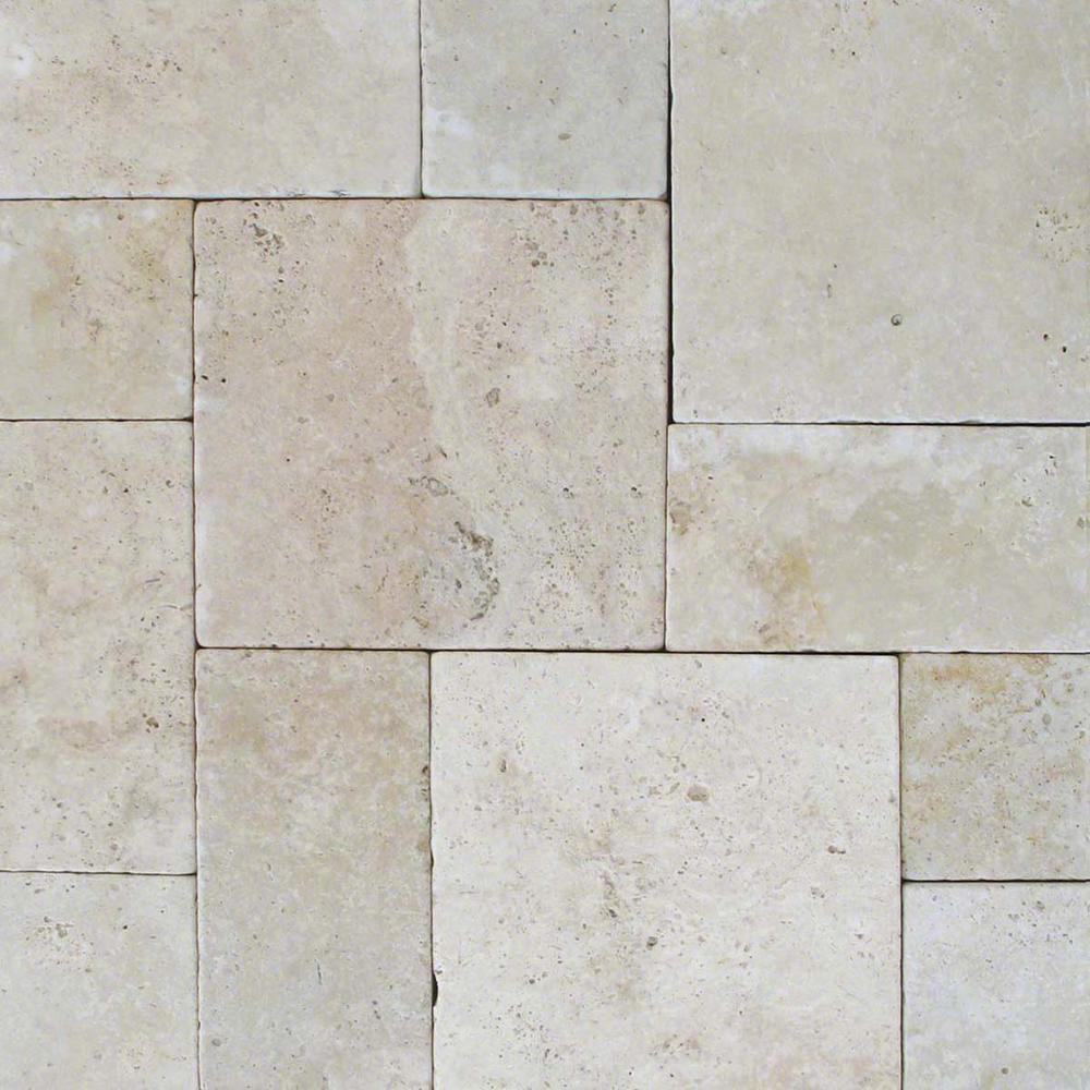 Msi Beige 16 In X 24 In Tumbled Travertine Paver Tile 2 67 Sq