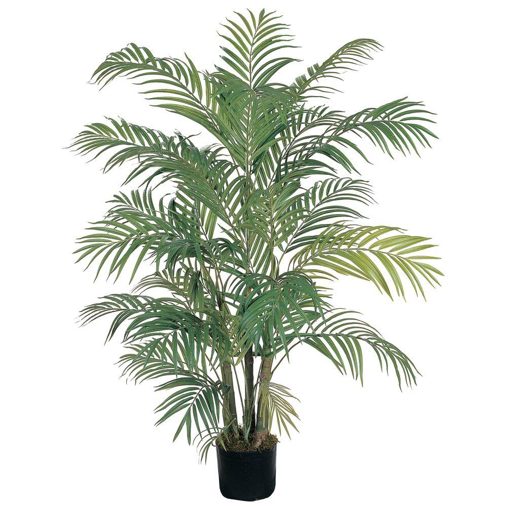 Nearly Natural 4 ft. Areca Silk Palm Tree5001 The Home Depot