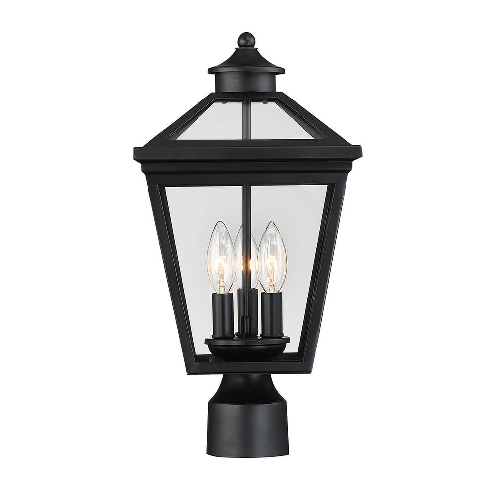 Post Lighting Outdoor The Home Depot 3 Light Outdoor Black Post