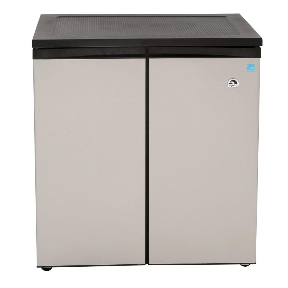IGLOO 33 in. W 5.5 cu. ft. Side by Side Refrigerator in Silver, Counter