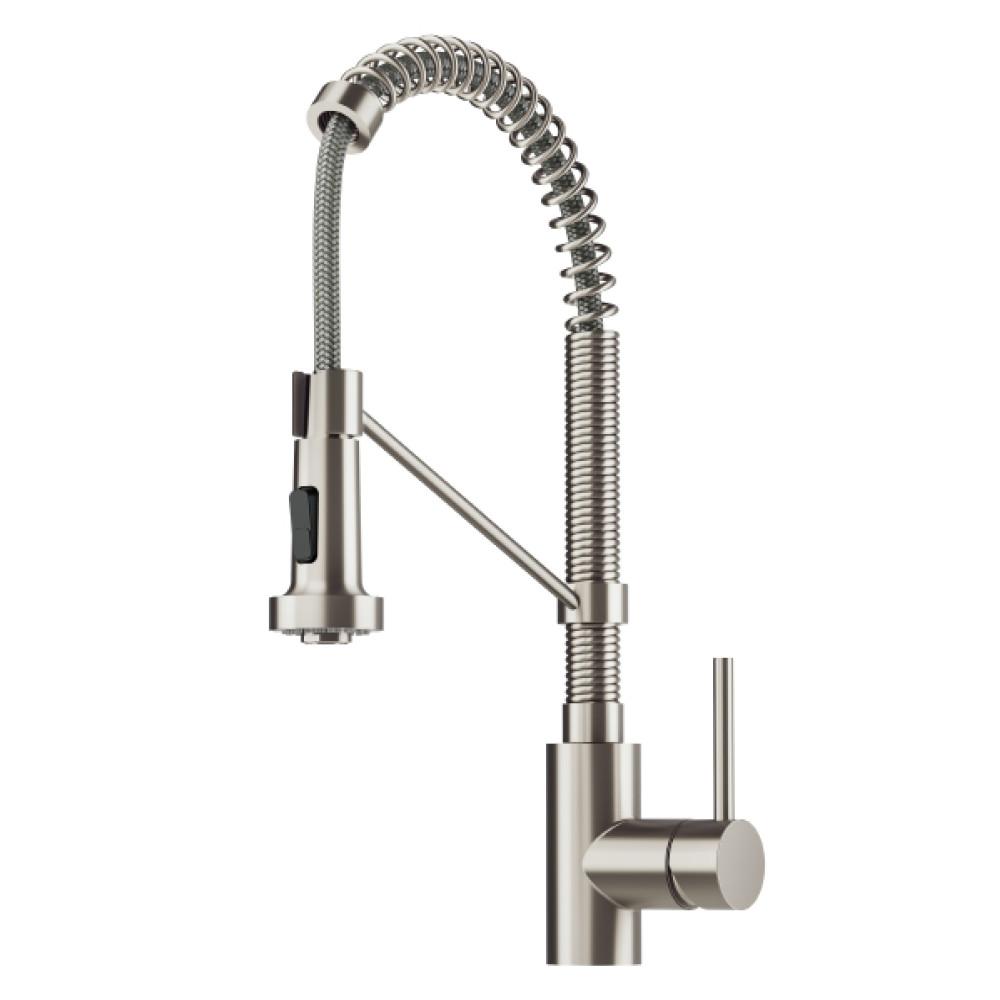 KRAUS Bolden Single-Handle Pull-Down Sprayer Kitchen Faucet with Dual Function Pull-Down Sprayer in Spot-Free Stainless Steel, Spot Free Stainless Steel