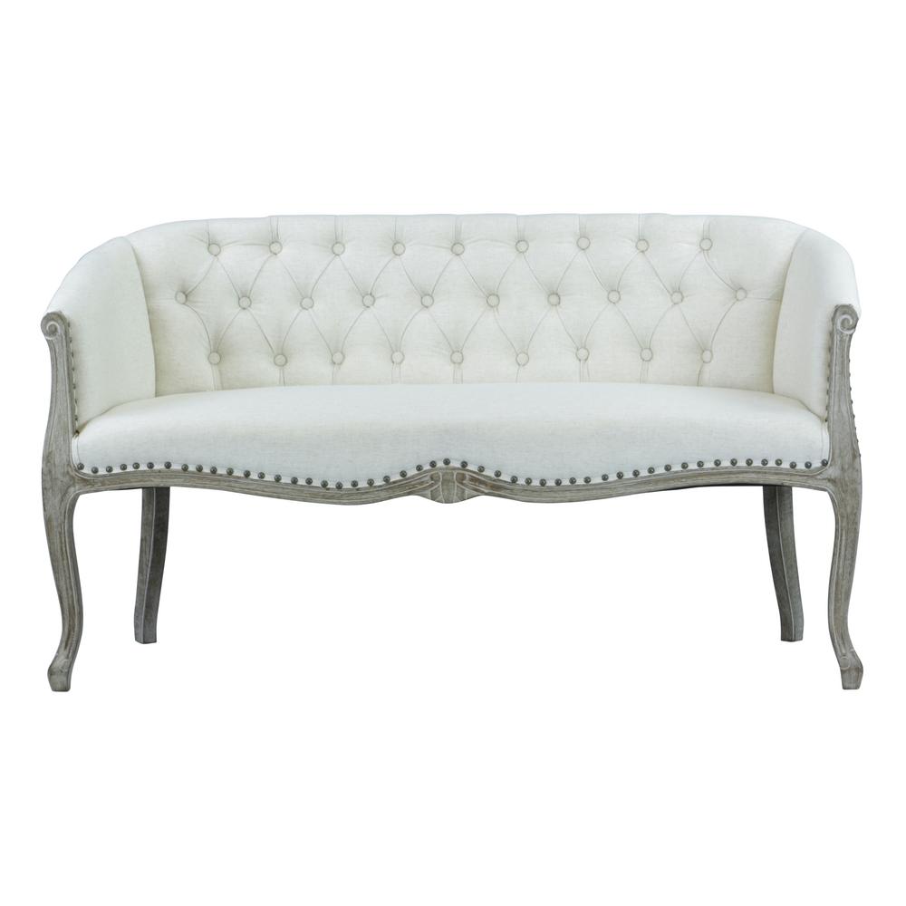 Rustic Sofas Loveseats Living Room Furniture The Home Depot Jocelyn Upholstered Beige Loveseat