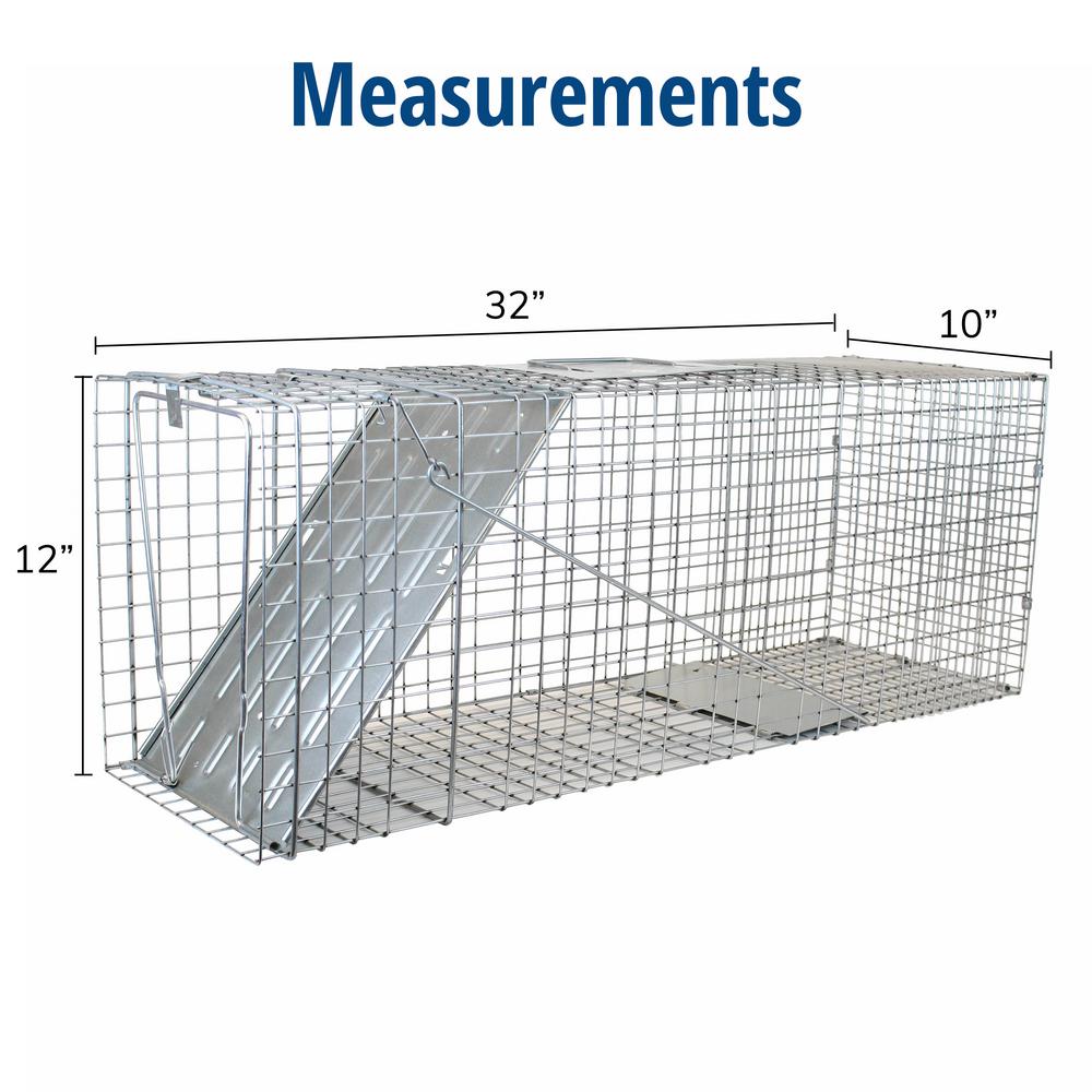 Havahart Large 1 Door Professional Live Animal Cage Trap For Raccoon Opossum Groundhog And Feral Cat 1079 The Home Depot