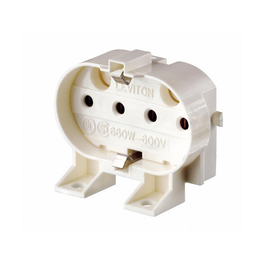 Leviton 2G11 Base 4-Pin, Twin Tube Screw Mount Straight-In Double Edge ...