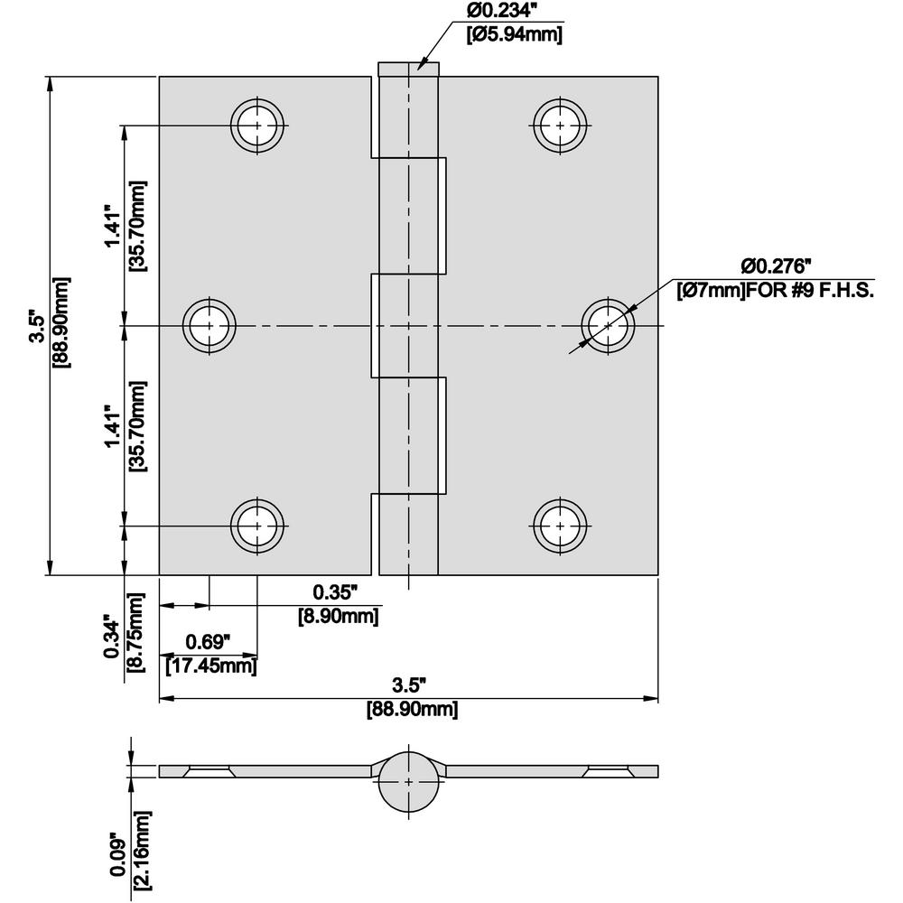 Everbilt 4 In Oil Rubbed Bronze Square Corner Security Door Hinges Value Pack 3 Pack 13664 The Home Depot