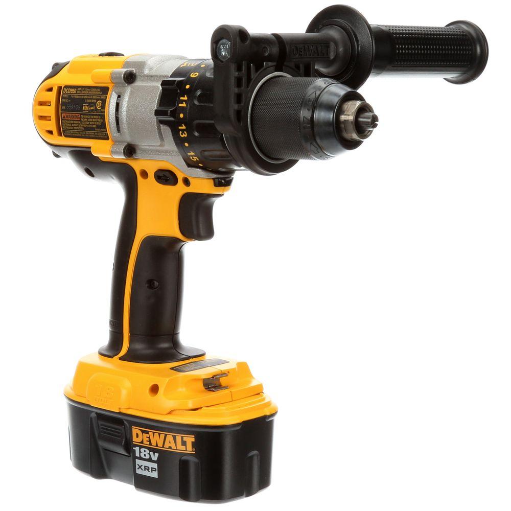 DEWALT 18-Volt XRP NiCd Cordless 1/2 in. Hammer Drill/Driver with (2 ...