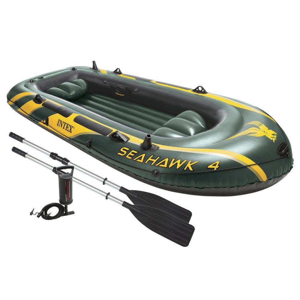 Intex Intex Seahawk 4 Inflatable 4 Person Floating Boat Raft Set