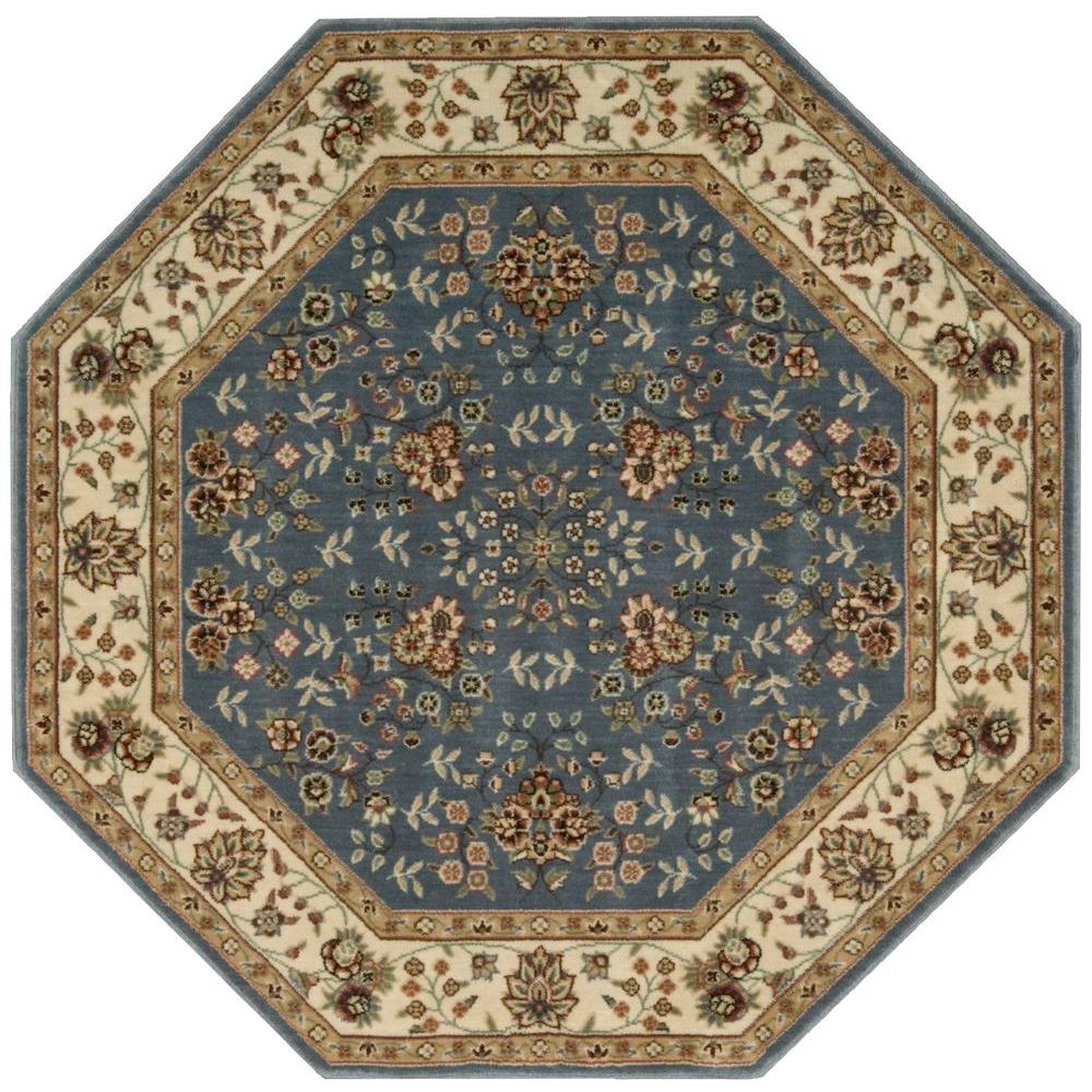 Octagon Area Rugs The Home Depot Persian Arts Light Blue 7 Ft 9 In Octagon Area Rug