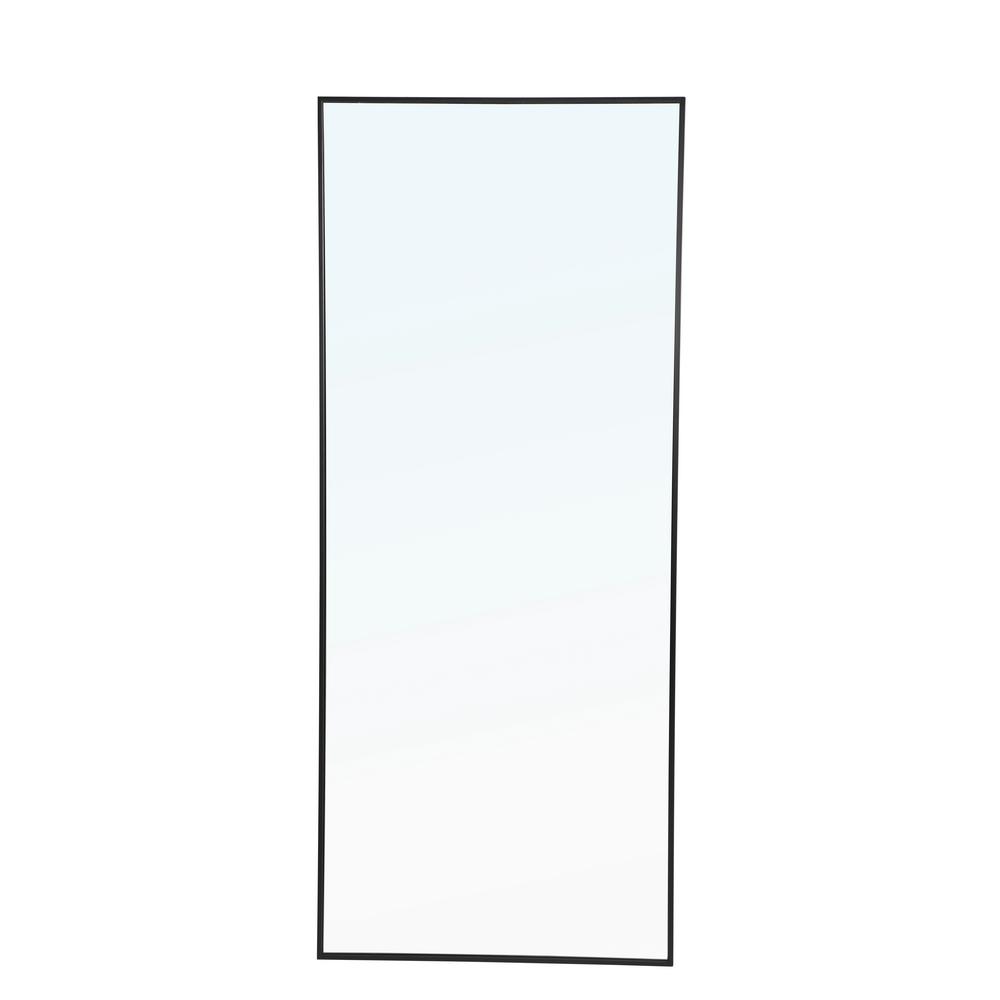 Oversized Rectangle Black Modern Mirror (72 in. H x 30 in. W