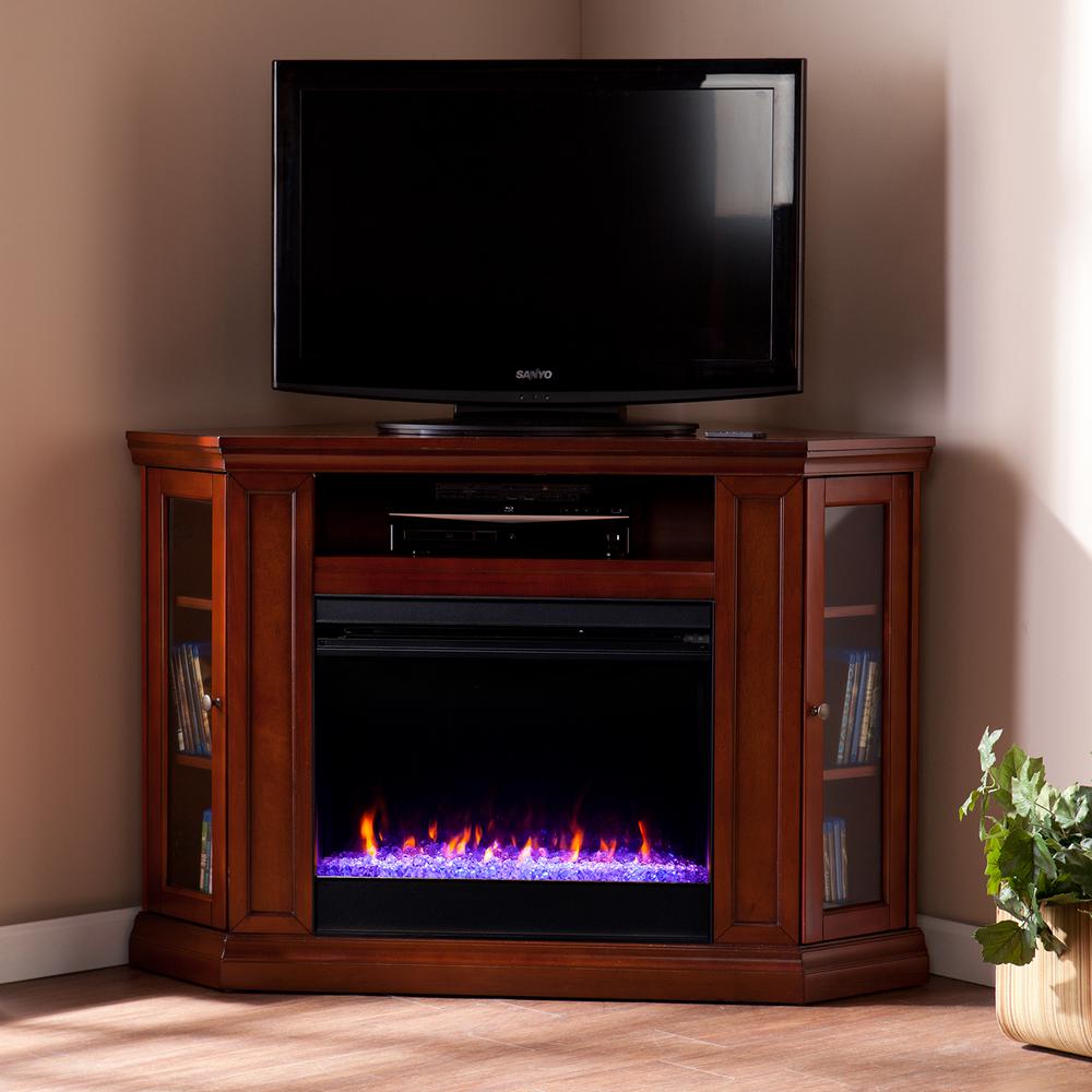 Southern Enterprises Mahogany Electric Fireplaces Fireplaces