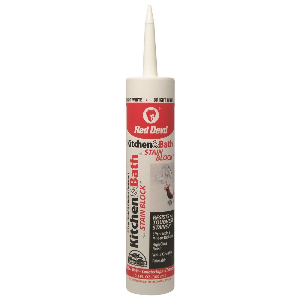 Red Devil 10.1 oz. Kitchen and Bath with Stain Block Caulk by Red Devil