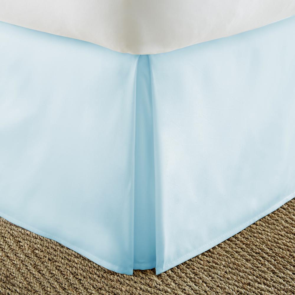 Becky Cameron Pleated Dust Ruffle Aqua California King Performance Pleated Dust Ruffle Aqua California King Performance Bed Skirt