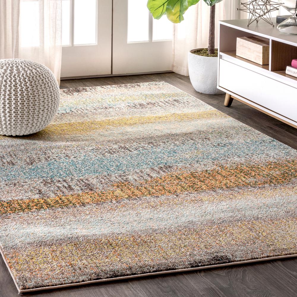 Jonathan Y Contemporary Pop Modern Abstract Vintage Cream Yellow 3 Ft X 5 Ft Area Rug Ctp105a 3 The Home Depot