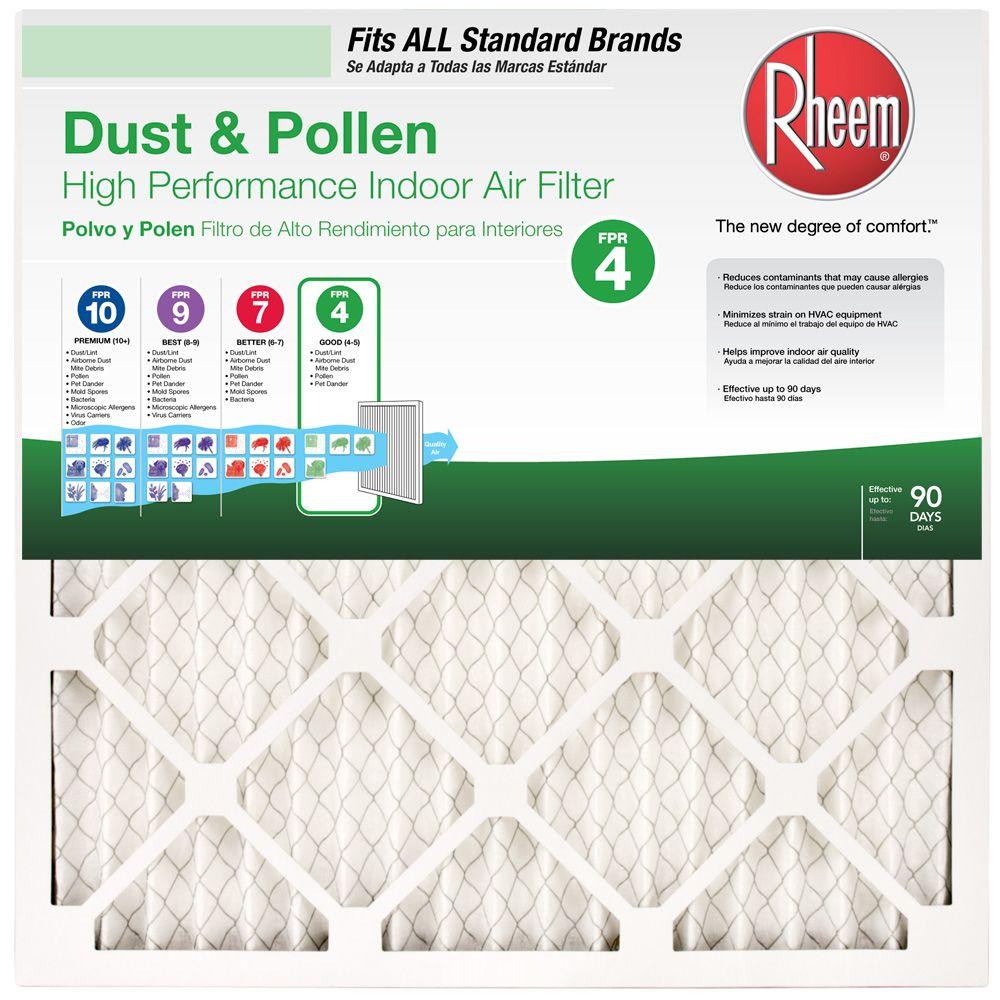 Rheem 23 x 23 x 1 Basic Household Pleated FPR 4 Air Filter64100.012323