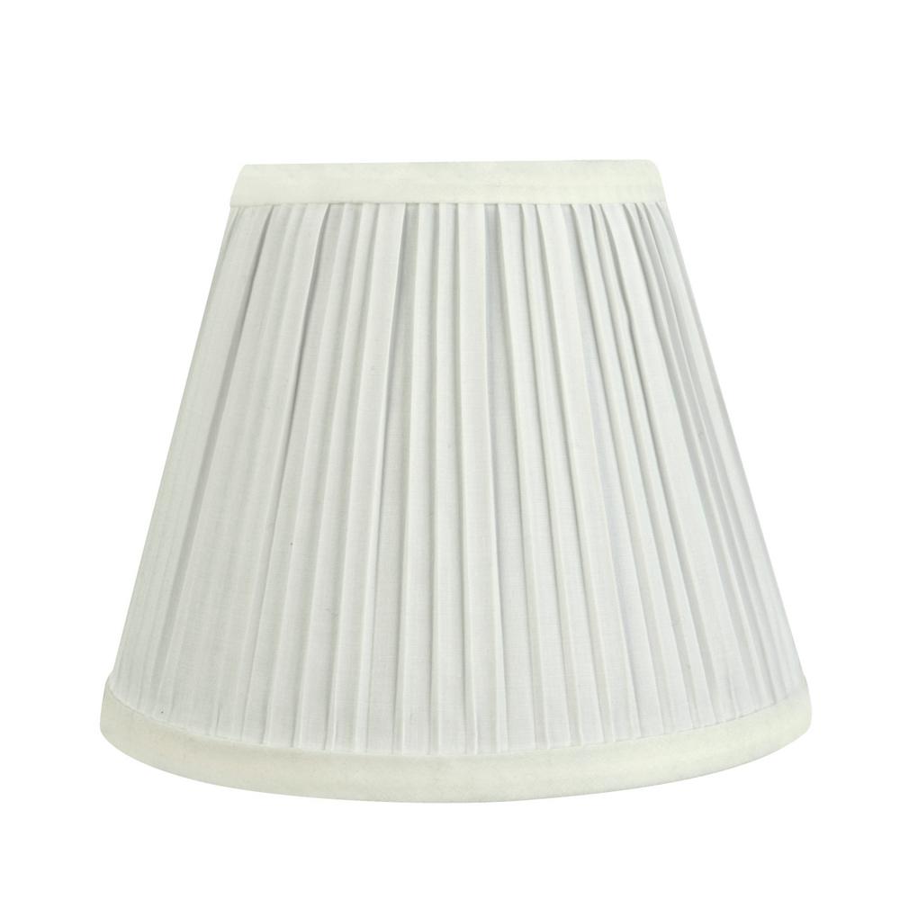 Aspen Creative Corporation 8 in. x 6.5 in. Off White Pleated Empire ...