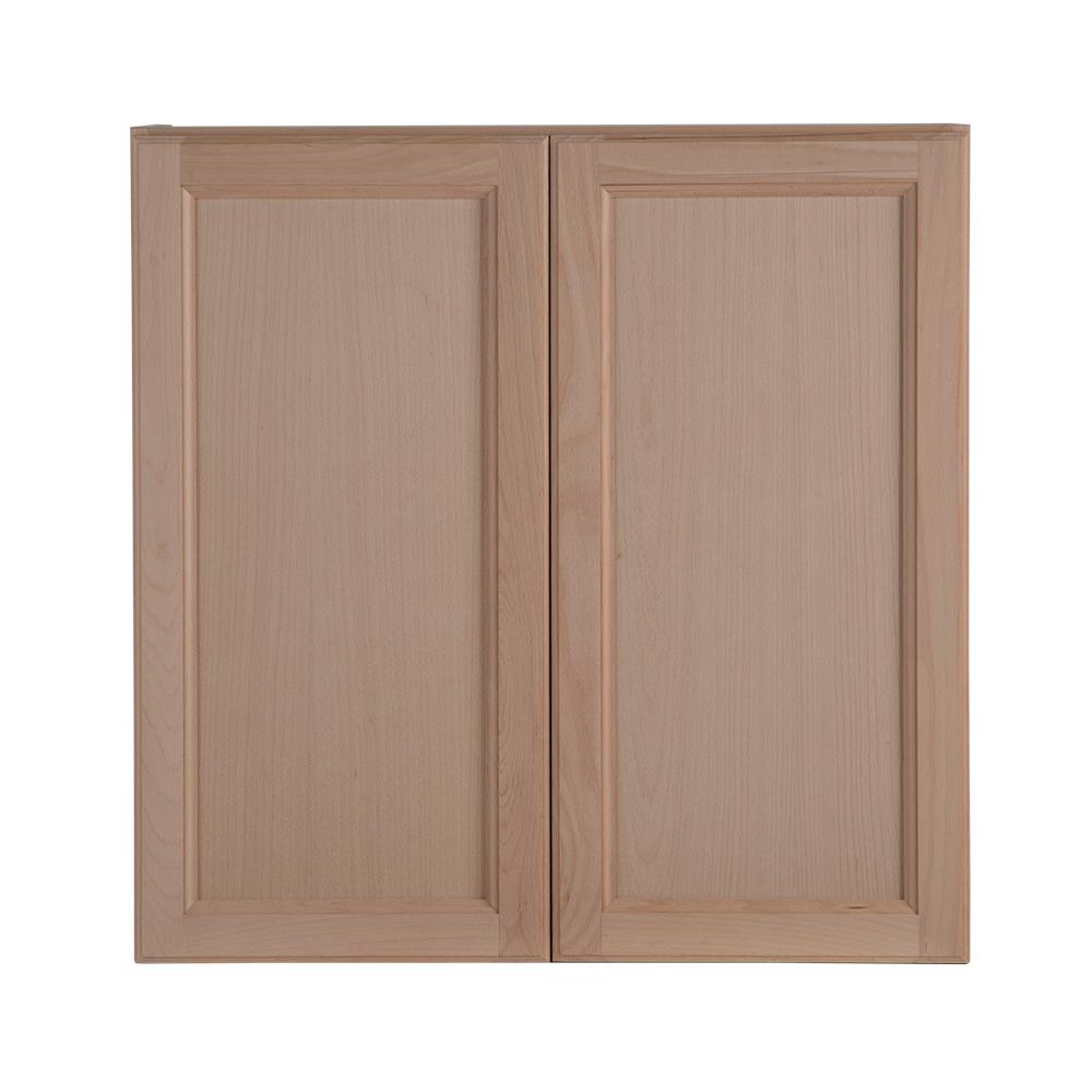 Hampton Bay Assembled 30 in. x 30 in. x 12.62 in. Easthaven Wall Cabinet in Unfinished German 