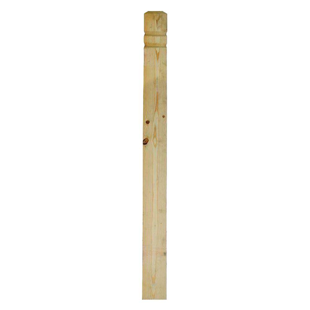 4 in. x 4 in. x 4.5 ft. Premium Eased Edge Deck Post084EE55 The Home