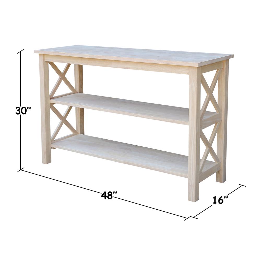 International Concepts Hampton Unfinished Console Table Ot 70s The International Concepts Hampton Unfinished Console Table Ot 70s The Home Depot