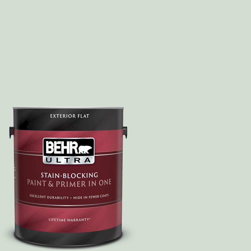 BEHR ULTRA 1 gal. 700E2 Lime Light Flat Exterior Paint and Primer in