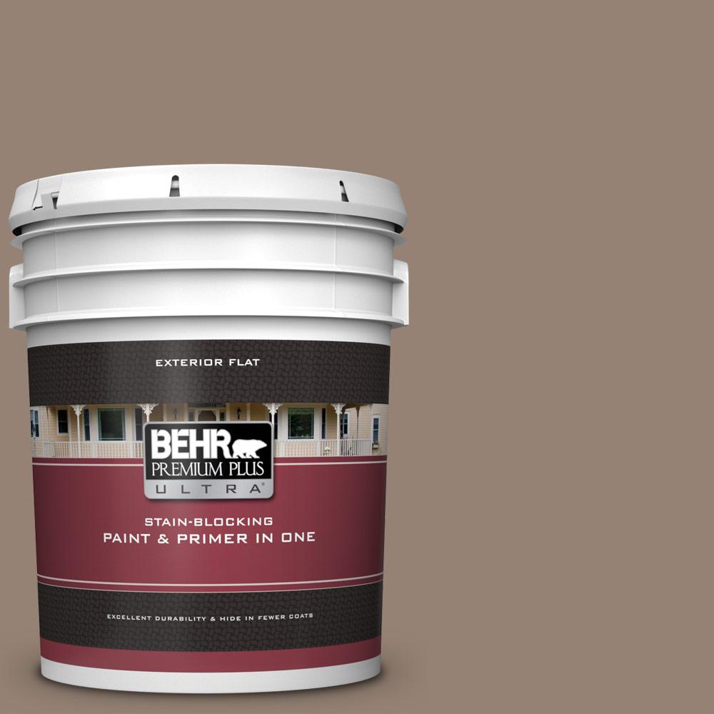 BEHR Premium Plus Ultra 5 gal. N2305 Dry Brown Flat Exterior Paint