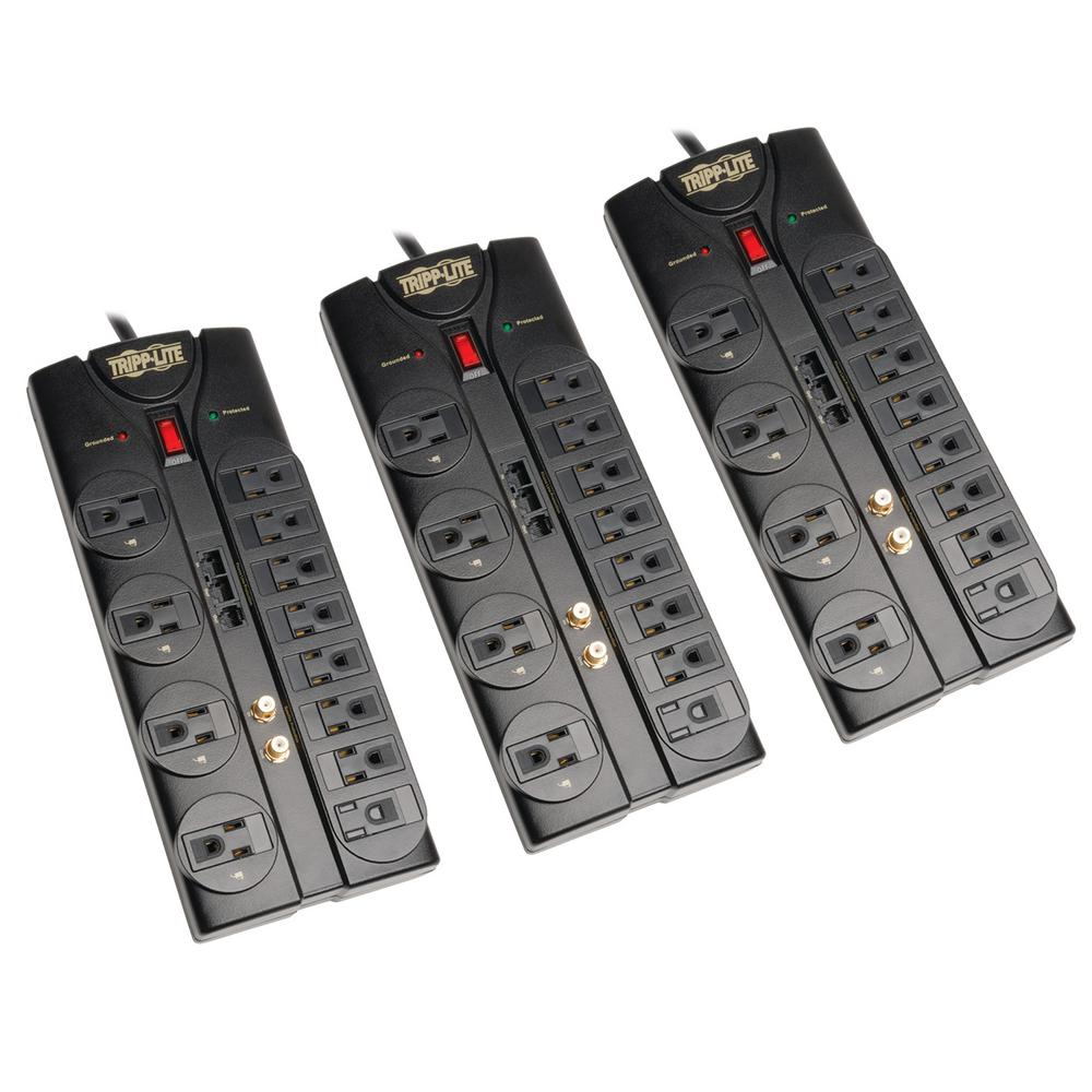Tripp Lite 12Outlet Surge Protector 3Pack843631141939 The Home Depot