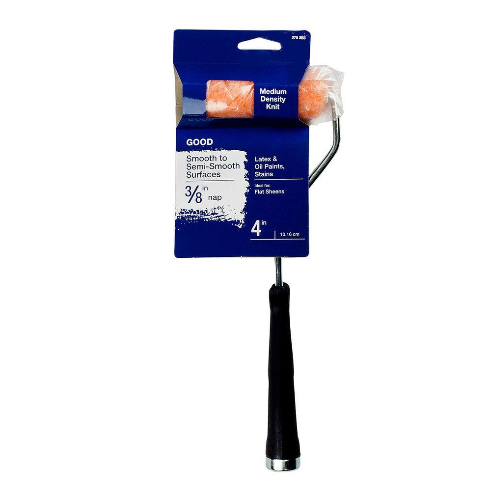 4 in. x 3/8 in. Polyester Knit Mini Paint Roller with FrameHD MT 1538