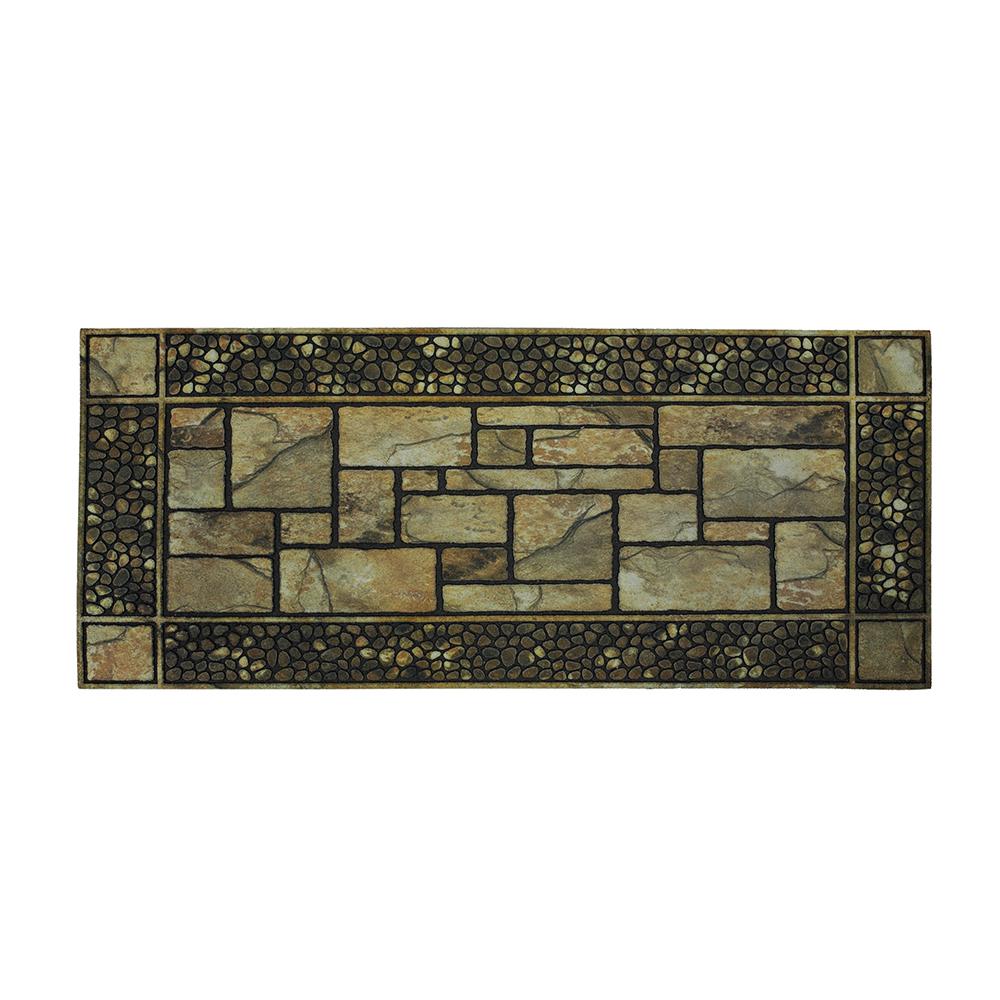 Mohawk Home Patio Stones Multi 19.5 inch x 47 inch Door Mat by Mohawk Home