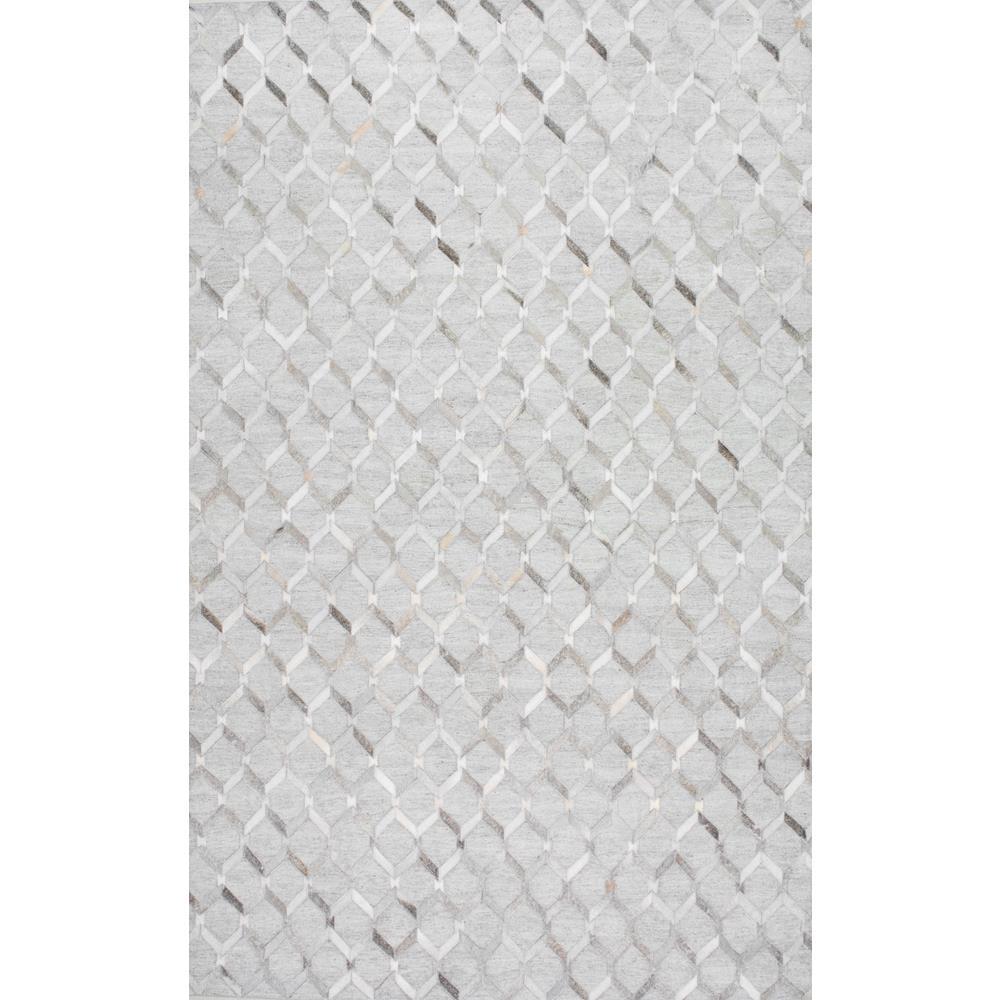Nuloom Grenier Contemporary Cowhide Trellis Gray 9 Ft X 12 Ft
