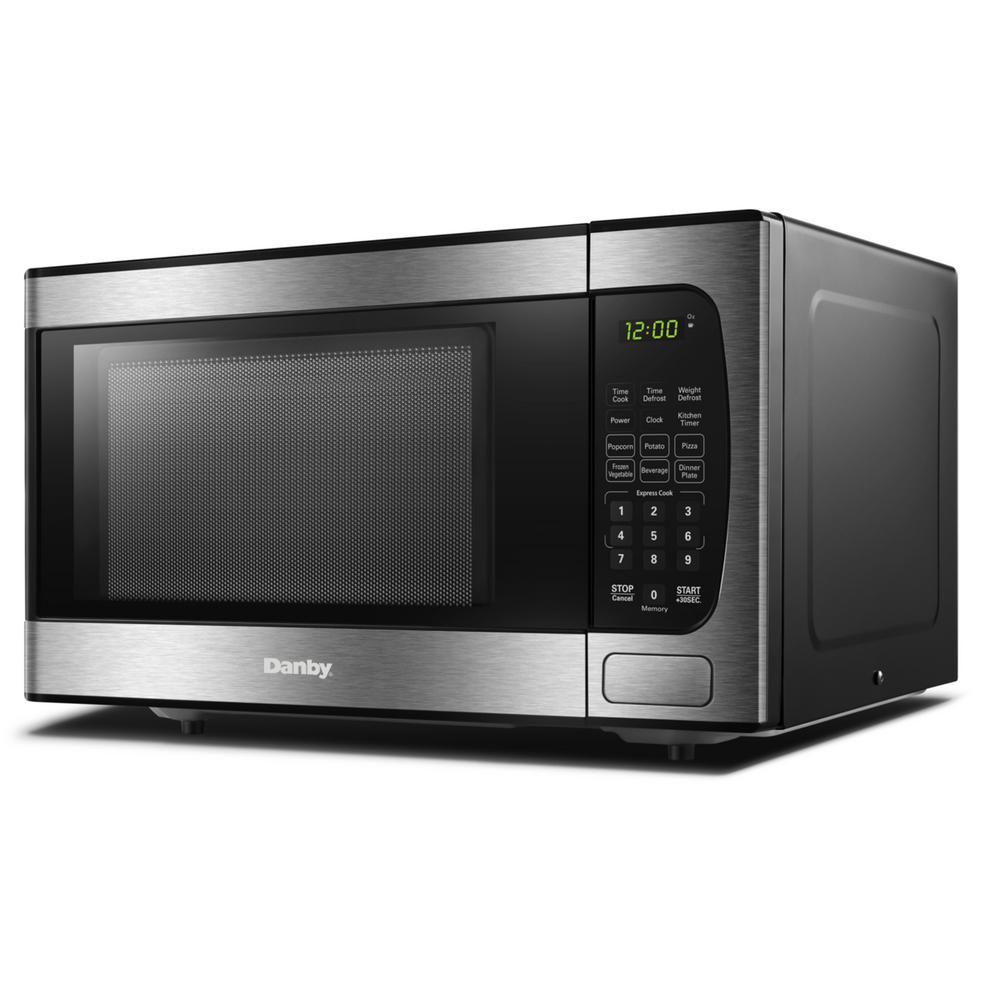 Danby 0 9 Cu Ft Countertop Microwave In Black And Stainless Danby 0 9 Cu Ft Countertop Microwave