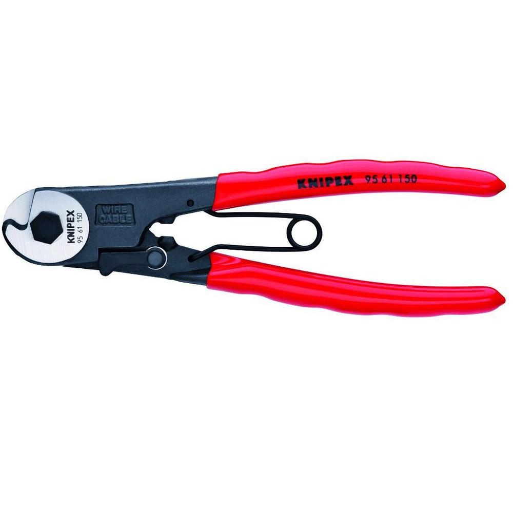 KNIPEX 6 in. Cable and Wire Rope Cutters-95 61 150 US - The Home Depot