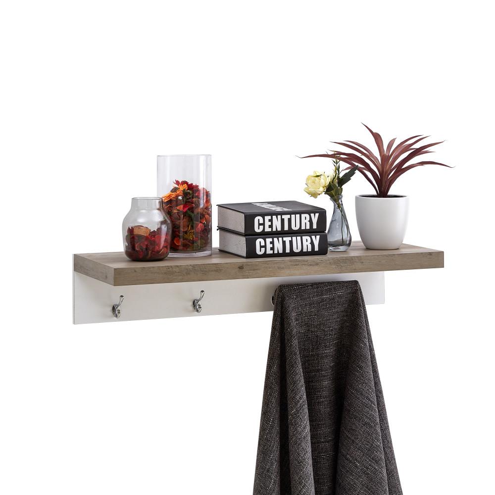 Danya B Grey Wall Mount Coat Rack With Shelf Bq0616 The Home Depot