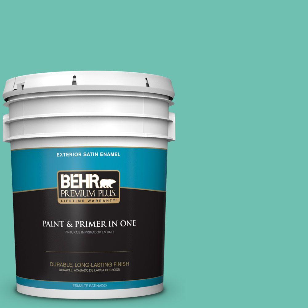 BEHR Premium Plus Ultra 5 gal. 780F4 Sparrow Satin Enamel Exterior Paint and Primer in One